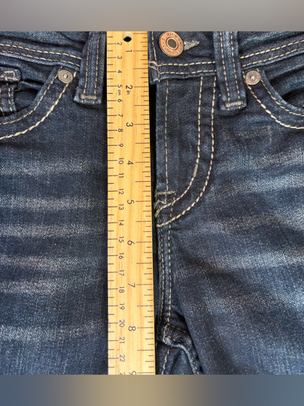 Silver Jeans Suki Slim Boot Jeans Women’s 26 Dark Wash Mid Rise Stretch Denim - Picture 9 of 9